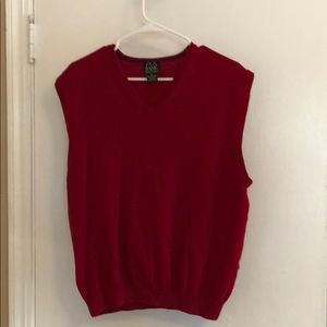 Jos A Bank Red Sweater Vest